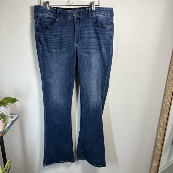Democracy Pants - Democracy Womens 16 Blue Flare Jeans Classic Absolution Stretch Denim